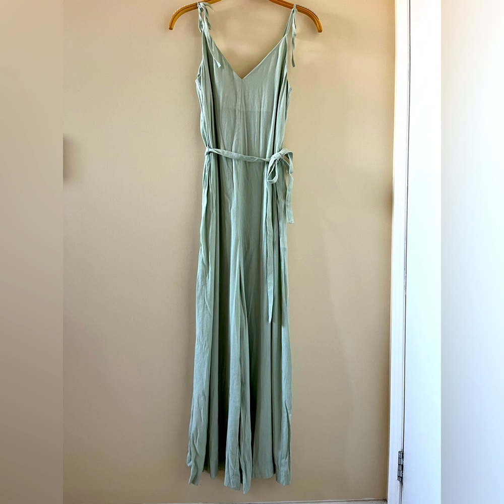 H&M sage green jumpsuit